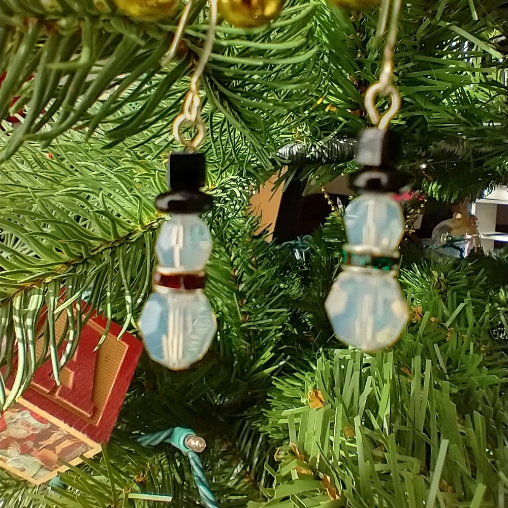 Swarovski Snowman earrings